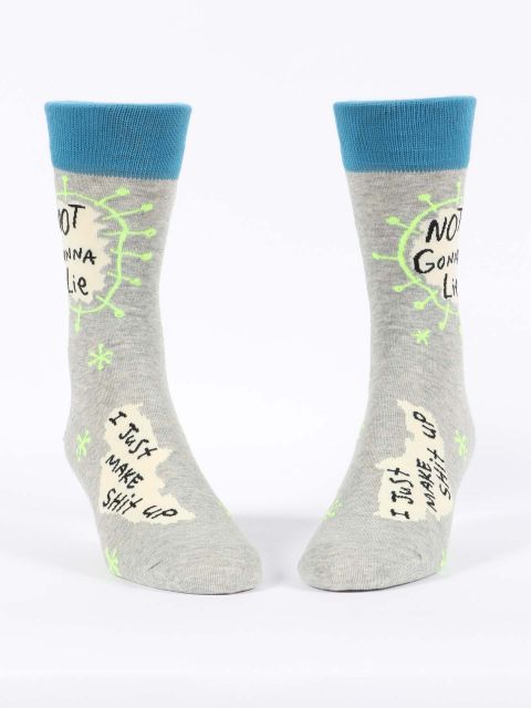 Image of Not Gonna Lie, I Just Make Shit Up Men's-Crew Socks